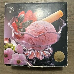 Bowring glass dessert cups new in box